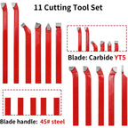 11 Pc 5/16" Carbide Tip Tipped Cutter Tool Bit Cutting Set for Metal
