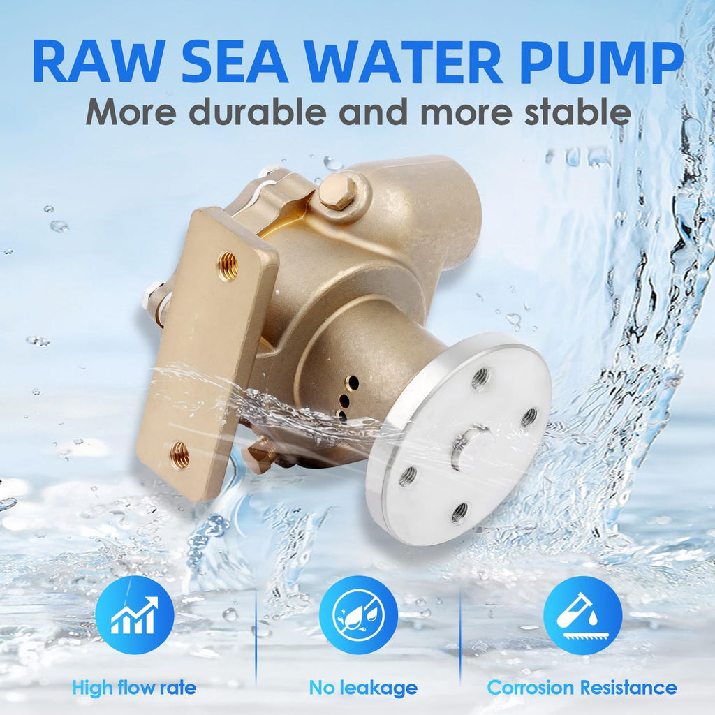 ComTrekium 97179 Raw Sea Water Pump for Crusader Sherwood E35 220 270 305 350 502 V6 Engine - Complete Marine Water Pump Assembly