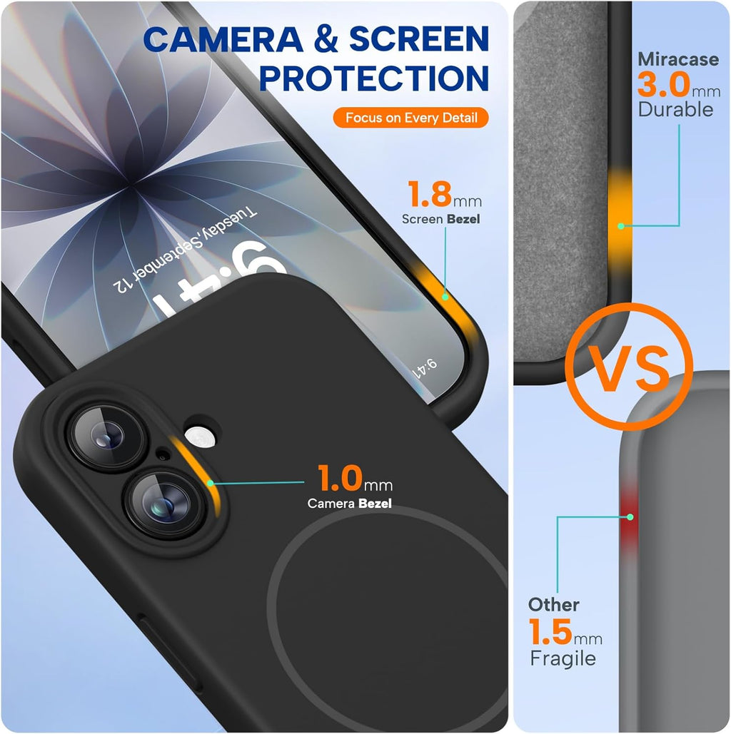 Magnetic for iPhone 17 Case, Compatible with MagSafe, Integrated Silicone Camera Control Cover, Shockproof Drop