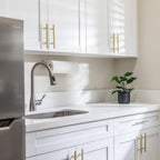 30 Pack Gold Cabinet Handles, 4 in Hole Center Cabinet Pulls