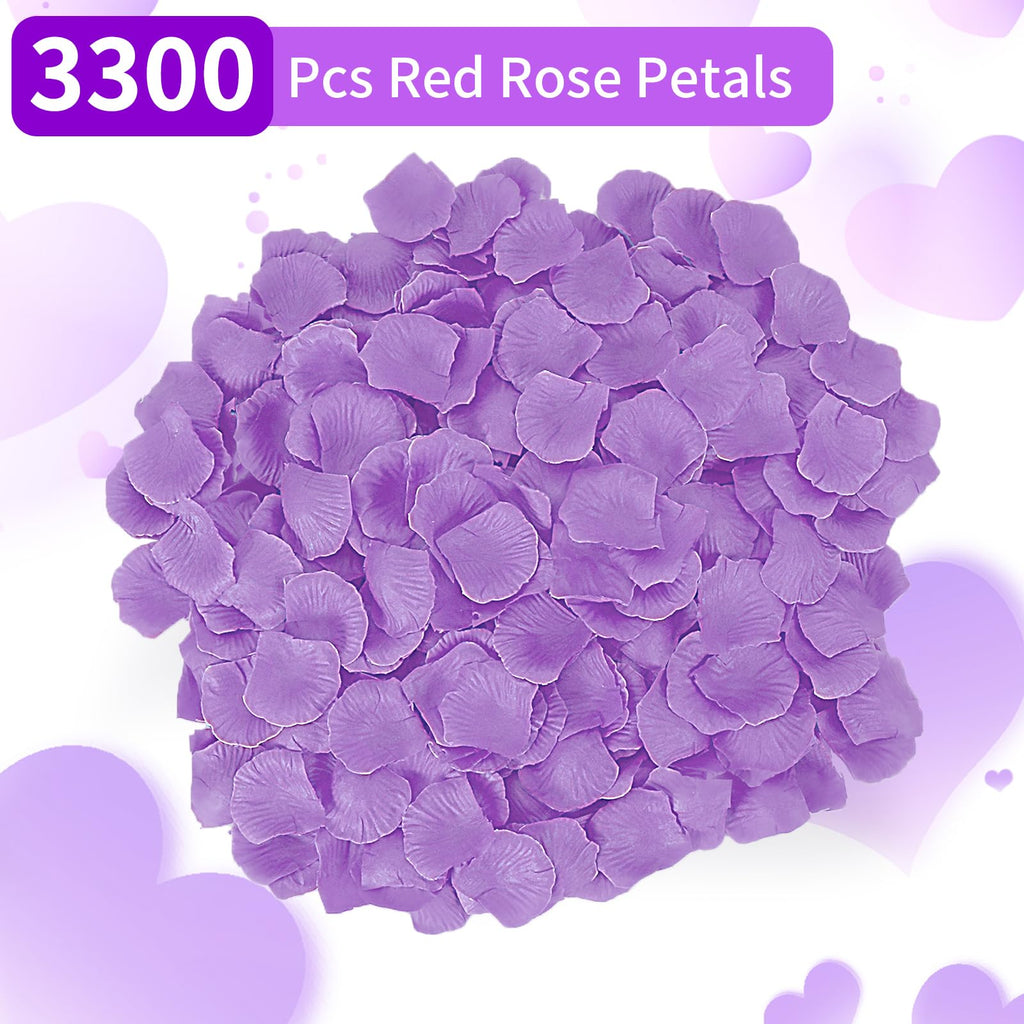 3300 PCS Artificial Fake Rose Petals(Purple)