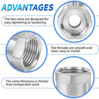 ChillWaves 304 Stainless Steel 1 PC Type Ball Valve，1/4" NPT Female Standard Port with Hex Nipple(2-SET)