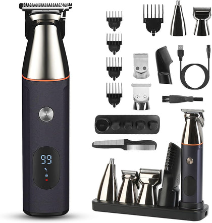 Beard Trimmer for Men, All-in-One Mens Grooming Kit Waterproof Electric Razor for Nose, Body, Face and