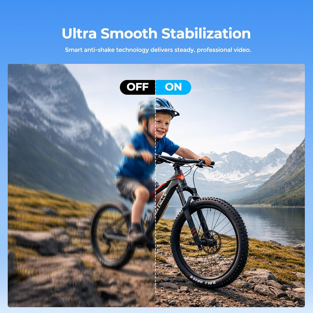 4K Mini Body Camera, Thumb Action Camera with 64GB Card, WiFi, EIS Stabilization, Charger Case, Magnetic Mount, 150°