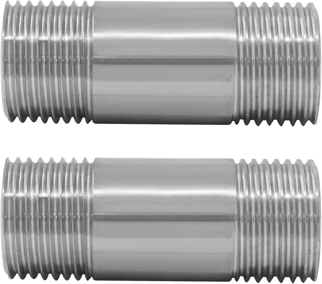 Murtenze 1/2" NPT X 1/2" NPT Male Threaded Stainless Steel Nipple