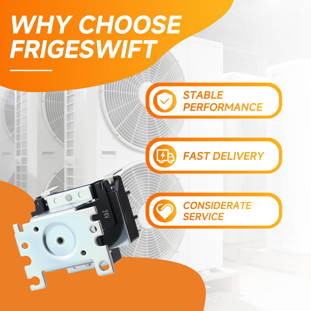 FrigeSwift 90340 General Purpose Switching Relay, 24 VAC Control Coil DPDT