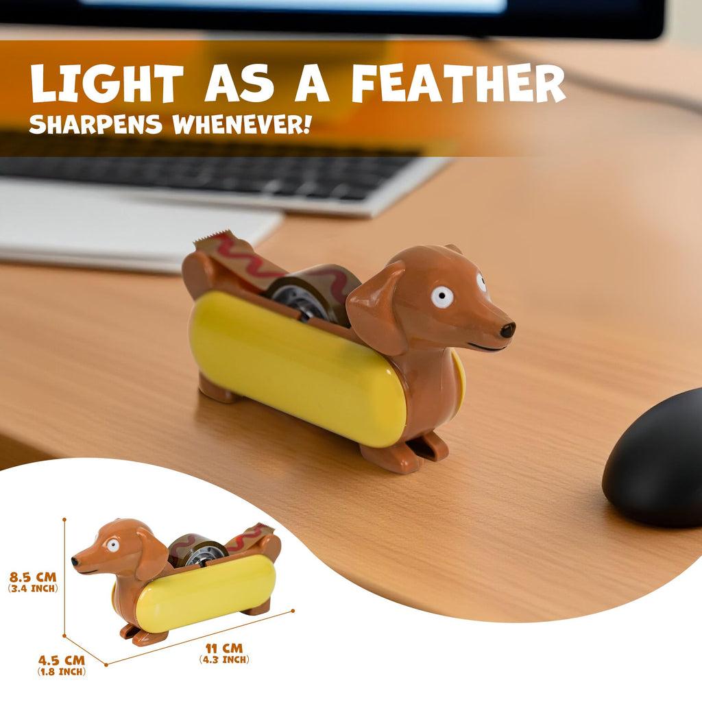 Hotdog Tape Dispenser, Cute Desk Organizer
