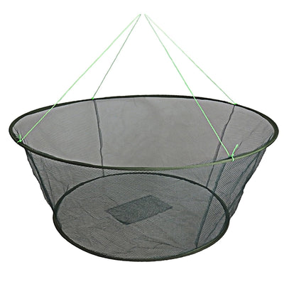 Foldable Fishing Net Hand Net - Crab Net Fish Net with Fishing Rope for Fishes, Shrimps, Crabs (Green, Top Dia:39.37"
