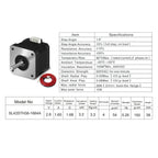 [5pcs of Pack] Nema 17 Stepper Motor, 17HS4401 2 Phase Step Motor Bipolar 1.5A 59.5oz.in(42Ncm) 42x42x38mm 4-Wire 1M Long Cable for 3D Printer
