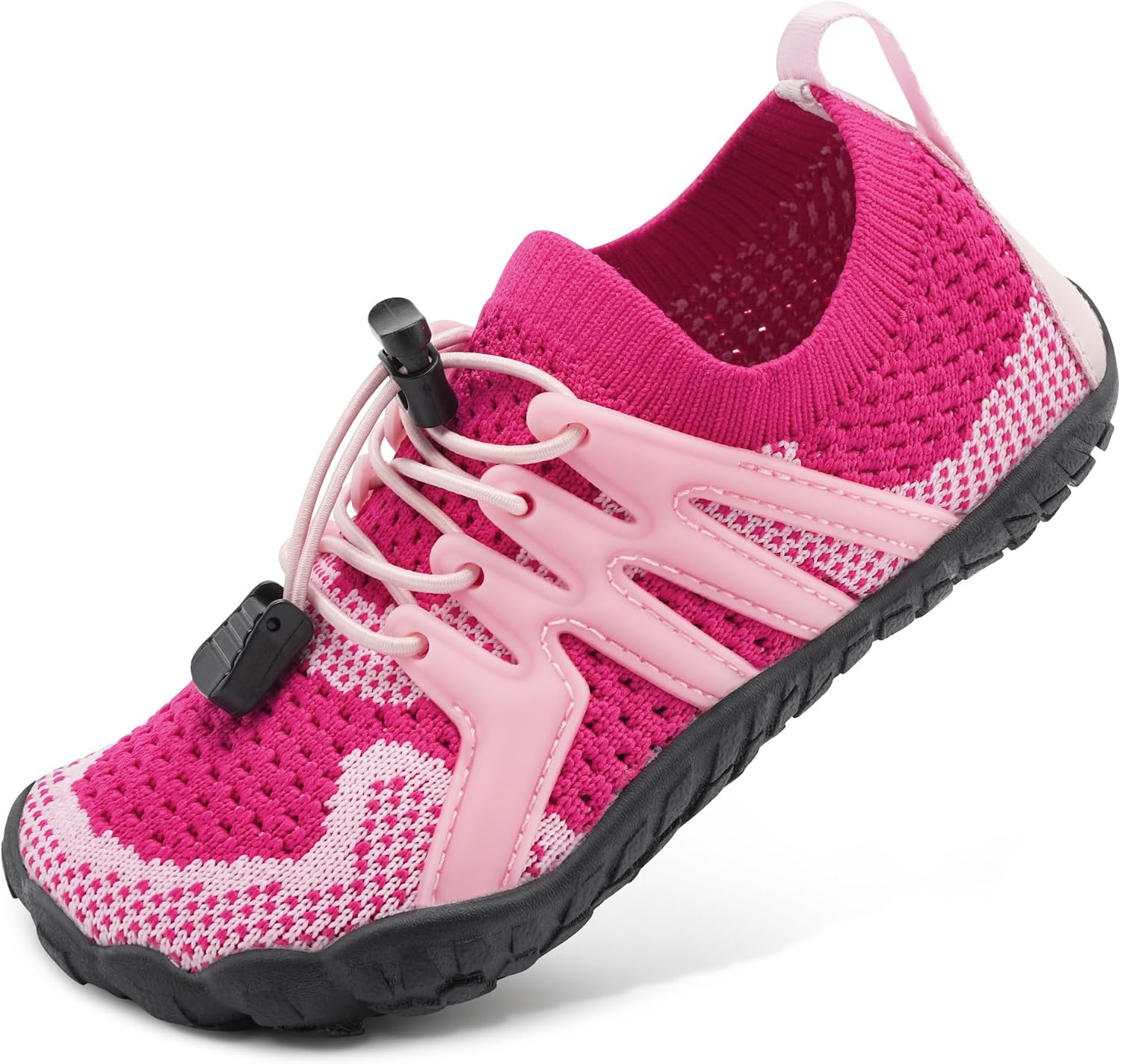 Water Shoes for Kids Adjustable Laces | Quick Dry Barefoot Non-Slip Shoes with a Roomy Toe Box for Boys and