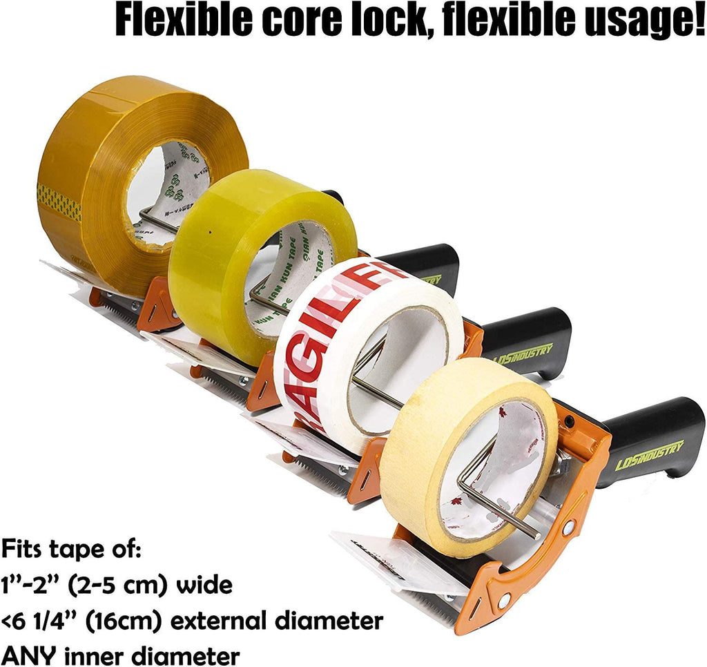 Rapid-Replace Packing Tape Dispenser Gun with Extra Blade by LDS Industry, 2 in (50mm) Lightweight Ergonomic
