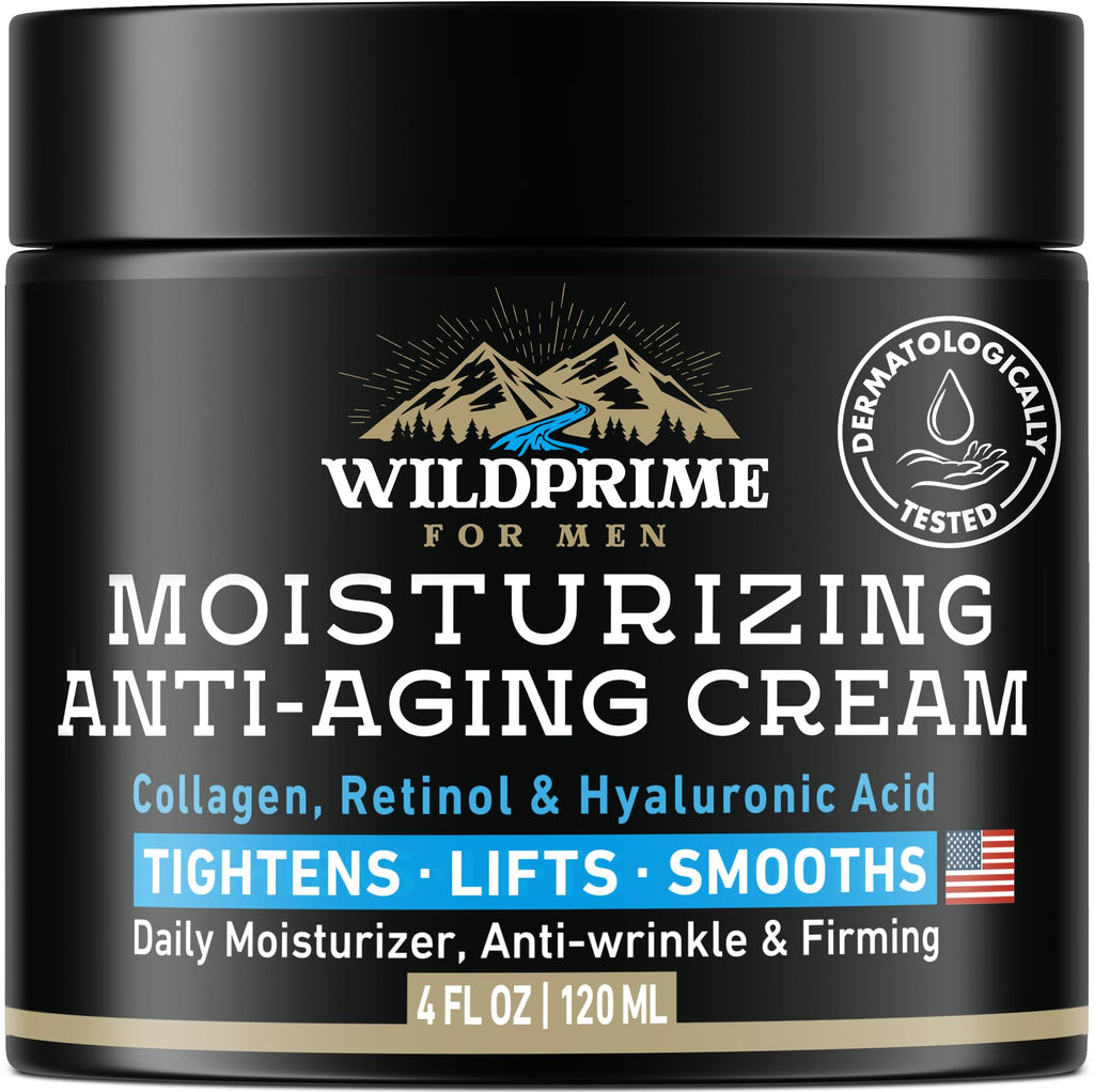 Men's Face Moisturizer Cream - Anti Aging & Wrinkle - Made in USA - 4 oz