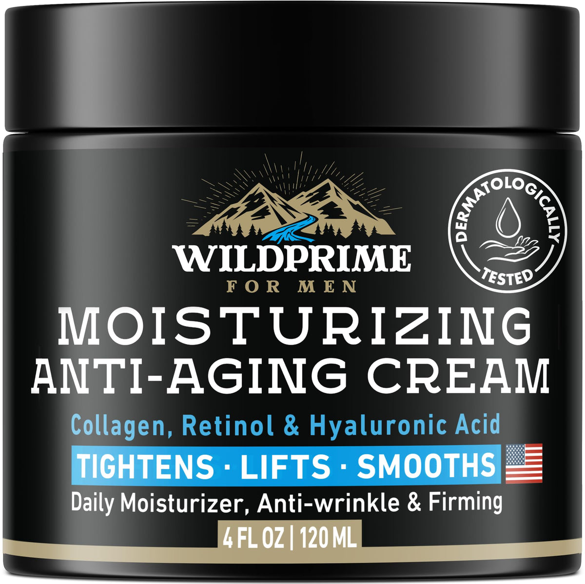 Men's Face Moisturizer Cream - Anti Aging & Wrinkle - Made in USA - 4 oz