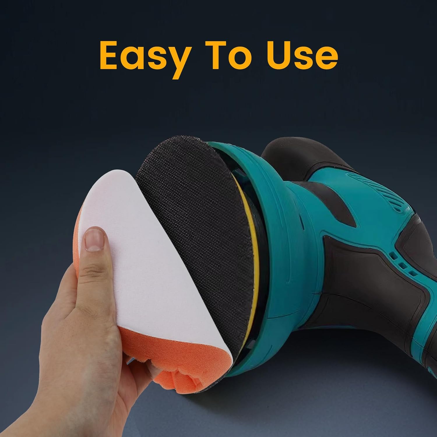 Buffing Polishing Pads 5 Inch - 7Pcs Car Buffer Foam Pad Kit with Hook and Loop, Compound Cutting Sponge and Wool Pad