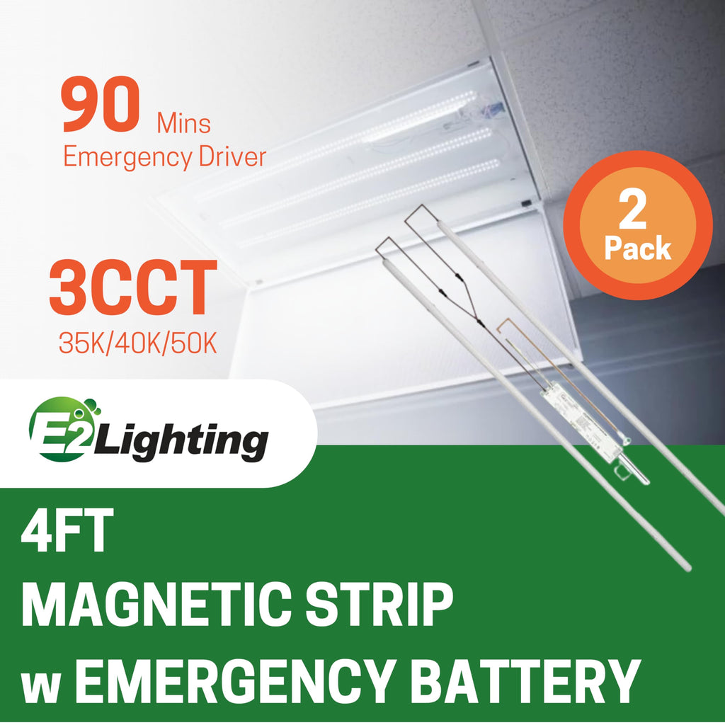 Magnetic 4ft LED Light Strip, LED Retrofit Kit, 2 Pack