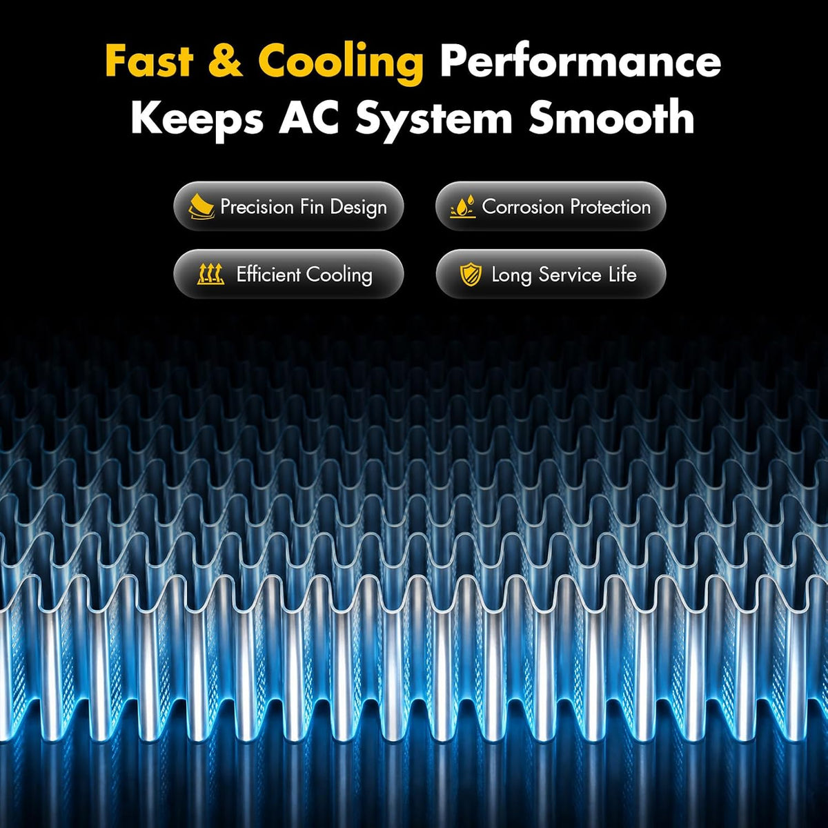 OCPTY Air Conditioning A/C Condenser Compatible with Ford F-150 & Lincoln