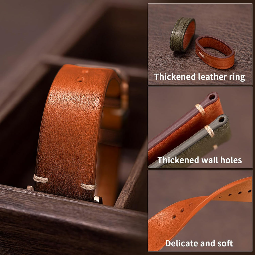 Quick Release Watch Band,Vintage Vegetable tanned leather Straps 18mm 19mm 20mm 21mm 22mm 24mm Replacement Bracelet