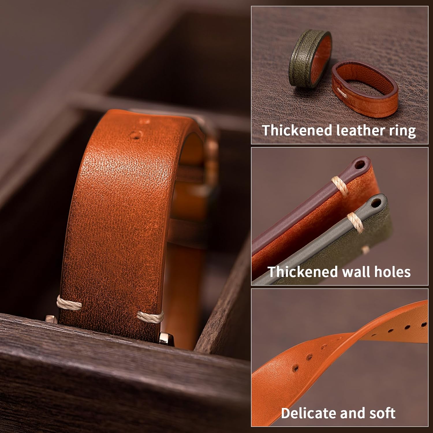 Quick Release Watch Band,Vintage Vegetable tanned leather Straps 18mm 19mm 20mm 21mm 22mm 24mm Replacement Bracelet