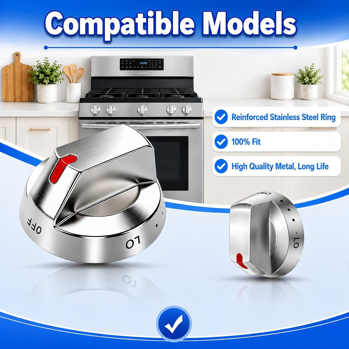 DG64-00473A Gas Range Knob Replacement Compatible with Samsung NX58 Series