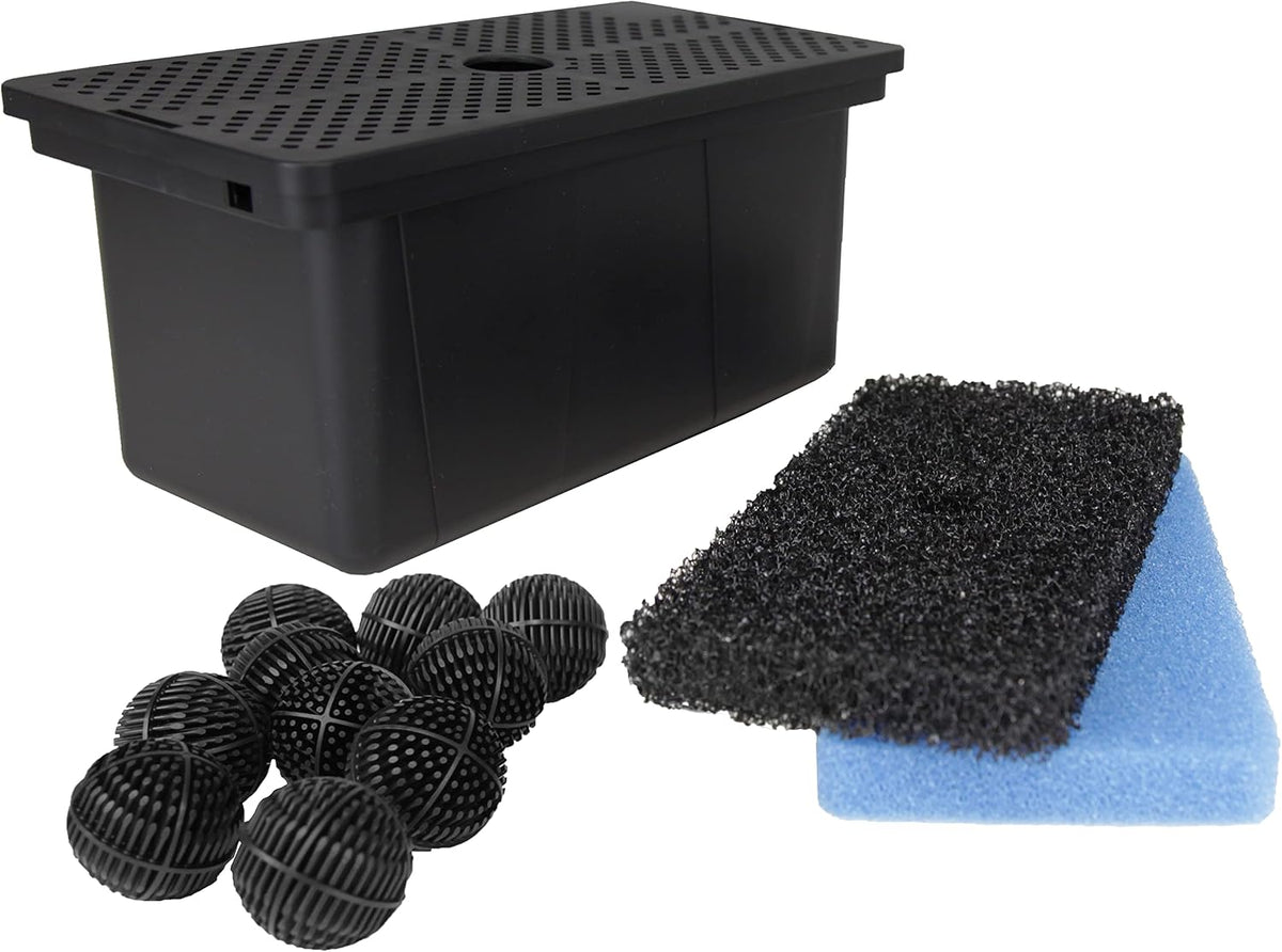 Pump Filter Box, Submersible Pump Protection up to 800 GPH, Anti-Clogging, Sturdy & Impact-Resistant