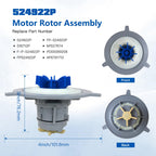 RGNEIN Improved 524922P Motor Rotor Assembly Compatible with Fisher & Paykel Dishwasher Drawer Pump Motor Fitment Part Appliance Parts Fits DD24 DS24 DD60 DS60 Ending in a 9 and 10 Series Models