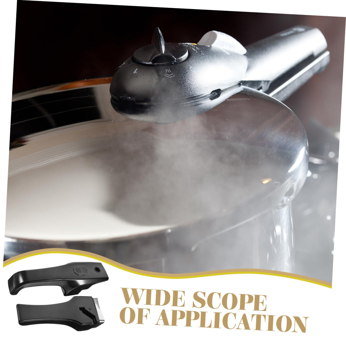 Pressure Cooker Handle Pair, Bakelite Ergonomic Black Replacement