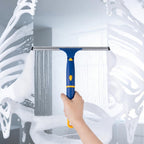 12 inch Rotatable Shower Squeegee for Glass Doors, Multi-Purpose Window Squeegee with Hook & Refill Rubber Blade