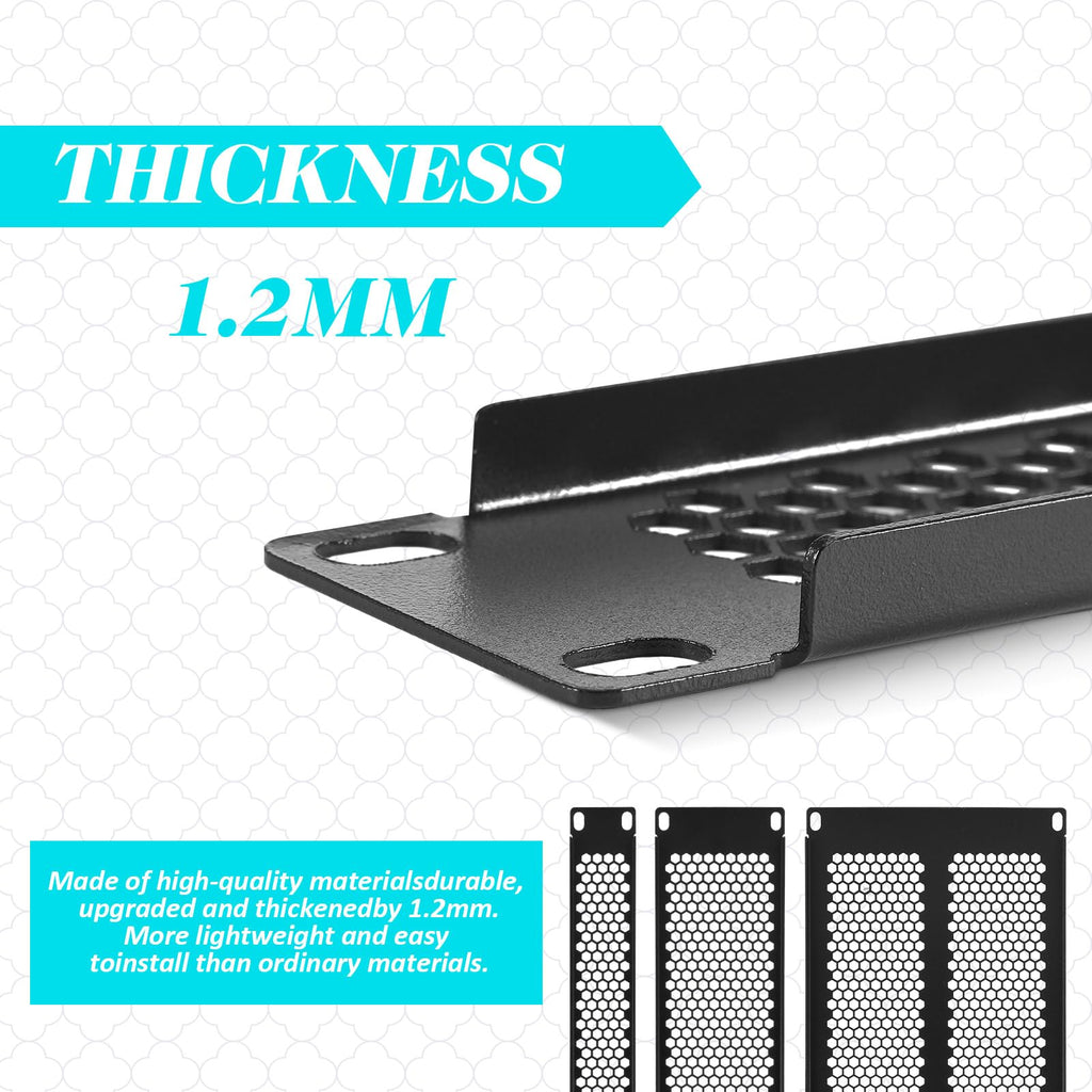 6 Pcs 1 U, 2 U, 4 U Blank Panel Metal Rack Mount