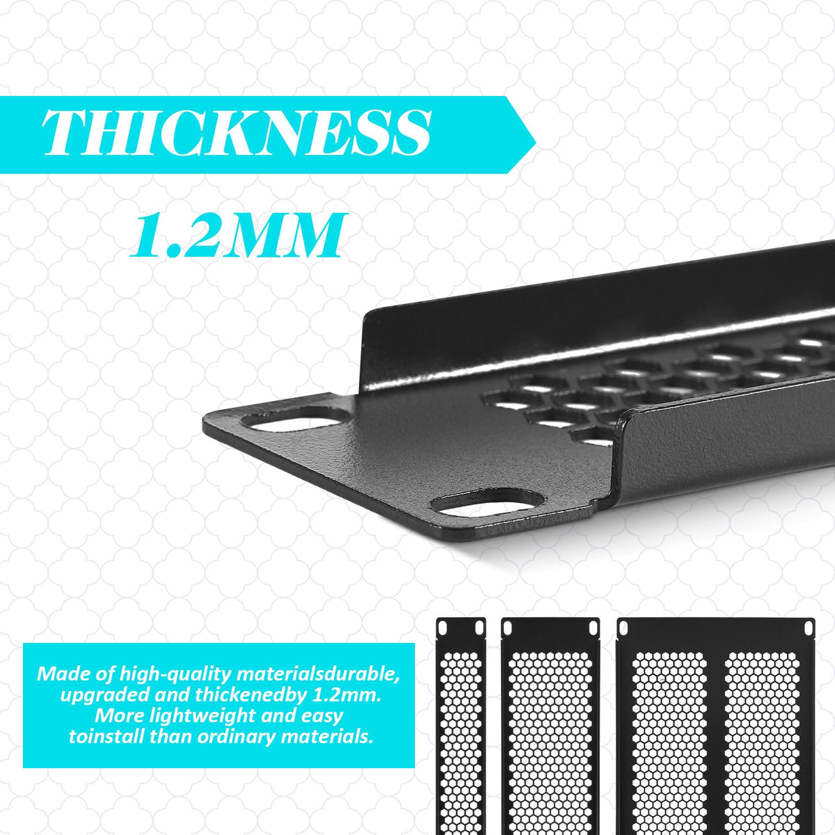 6 Pcs 1 U, 2 U, 4 U Blank Panel Metal Rack Mount