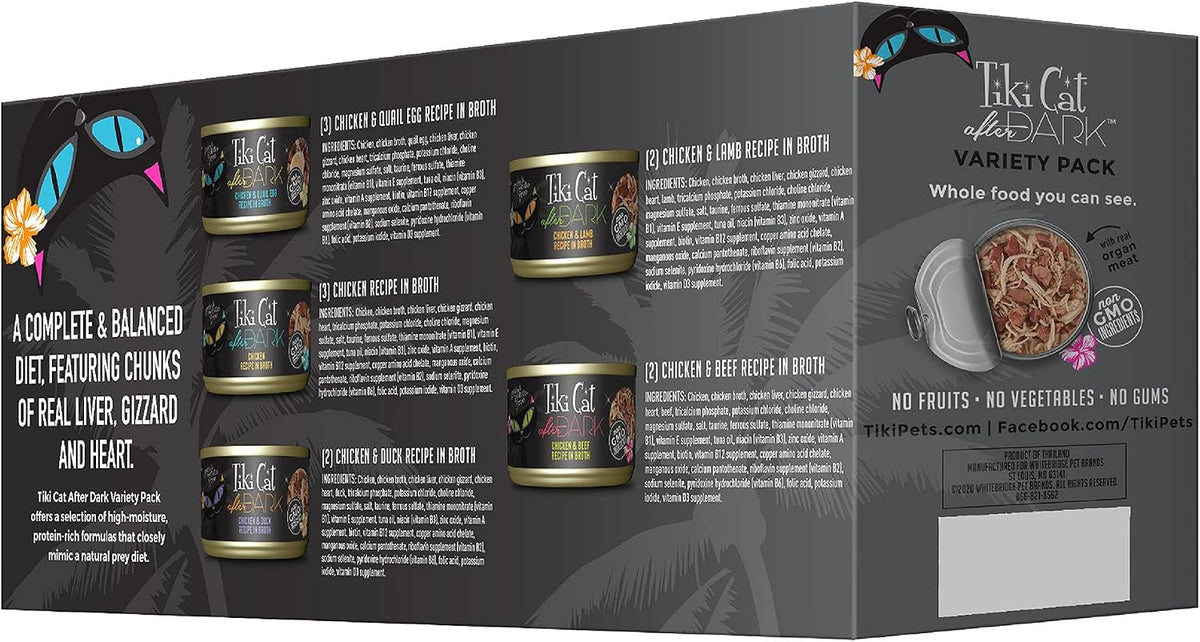 After Dark Wet Cat Food, Variety Pack, 2.8 oz. Cans (12 Count)