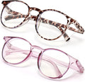 2 Pairs Anti Fog Safety Goggles Protective Glasses Blue Light Blocking Eyeglasses for Men Women