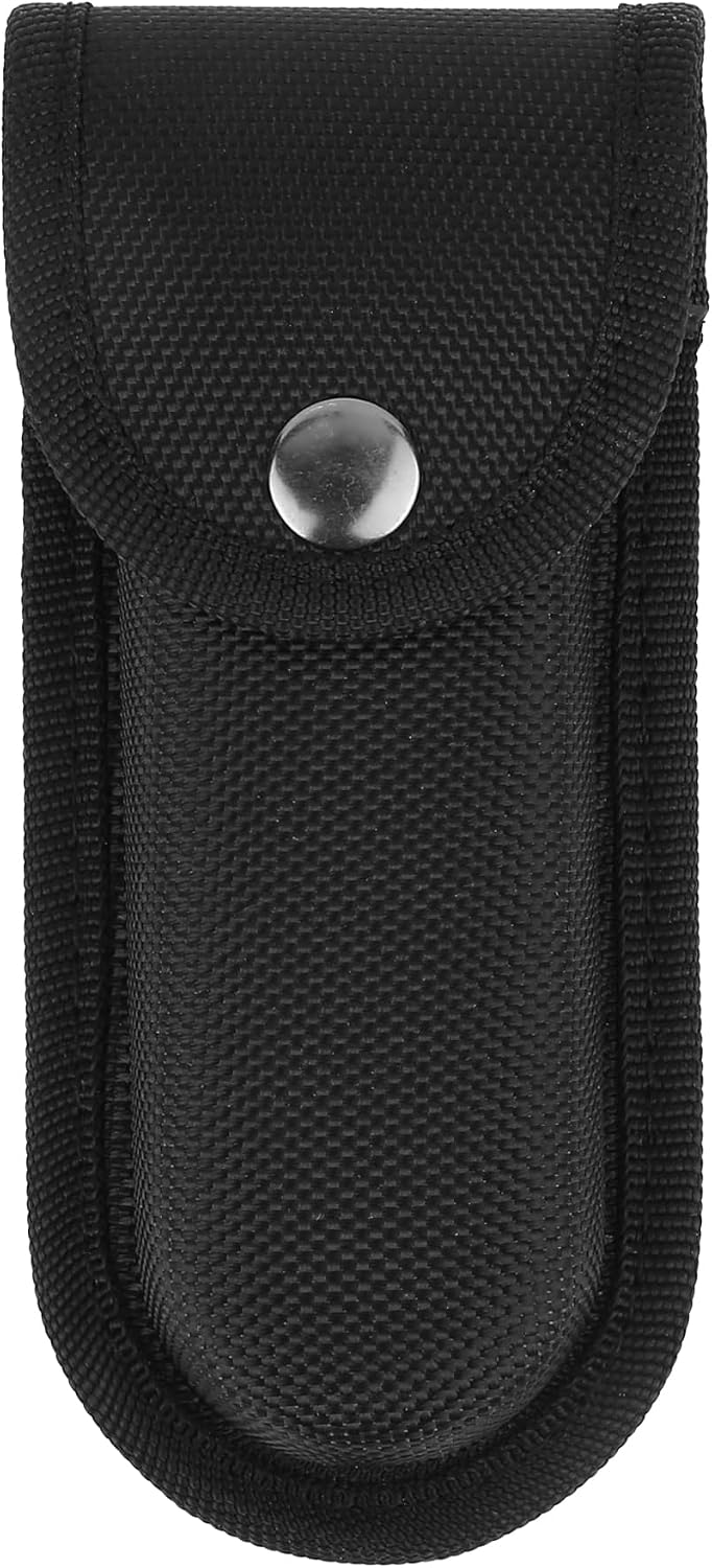 Nylon Pocket Knife Holder, Folding Knife Sheath with Snap Closure & Belt Loop, Vertical/Horizontal Knife Case for