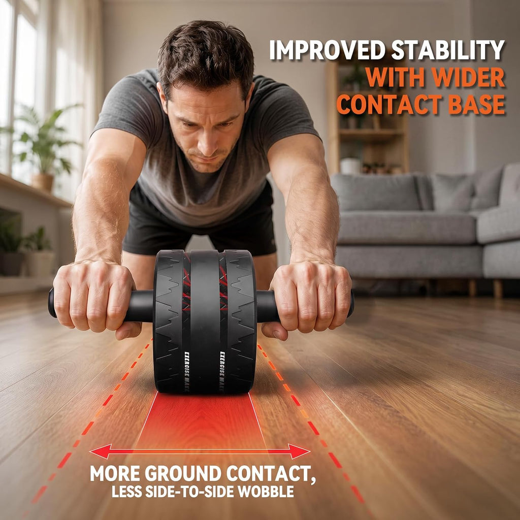 Ab Roller Wheel, Abs & Core Workout Equipment for Home Gym with Knee Pad Accessories, Abdominal Wheel for Full-body