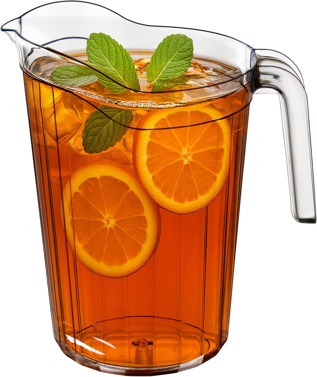 6 Pack 75 oz Polycarbonate Pitchers, Beverage Dispenser