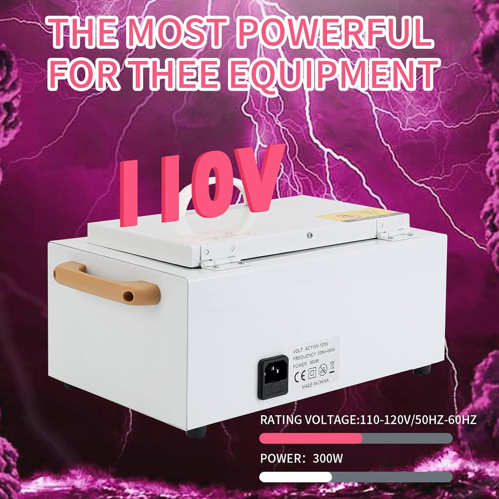 High Temperature Sterilizer Autoclave Machine, 110V 300W 1.5L with Timer Manicure Metal Tool Cleaner