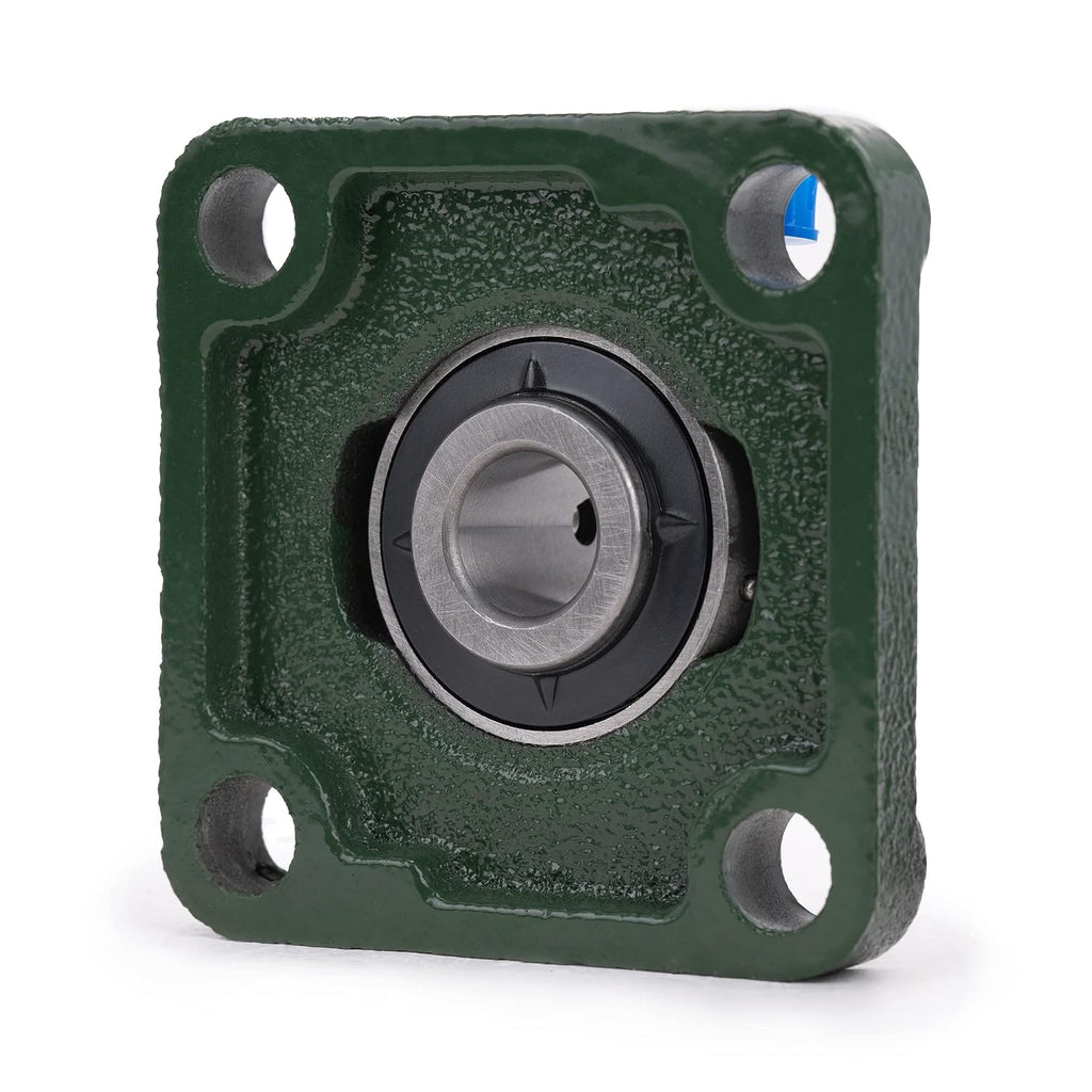 XIKE 2 Pcs UCF203 Bore 17 mm Pillow Block Square Flange Mounted Ball Bearings.