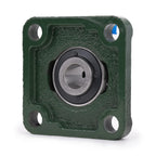 XIKE 2 Pcs UCF203 Bore 17 mm Pillow Block Square Flange Mounted Ball Bearings.