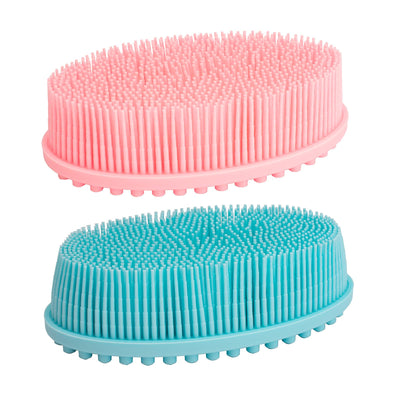 Silicone Body Scrubber Exfoliating Bath Body Brush for Shower 2 Pack
