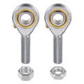 uxcell POSB8 1/2 Inch Male Rod End Bearing Set - 2pcs of 1/2-20 Left and Right Hand Thread Rod Ends with Jam Nut