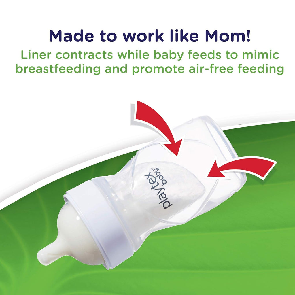 Nurser Bottle Gift Set, with Pre-Sterilized Disposable Drop-Ins Liners, Closer to Breastfeeding