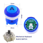 Arcade Game Stick DIY Kit Buttons with Logo 8 Way Joystick USB Encoder Cable Controller for PC PS3 PS2 MAME Raspberry