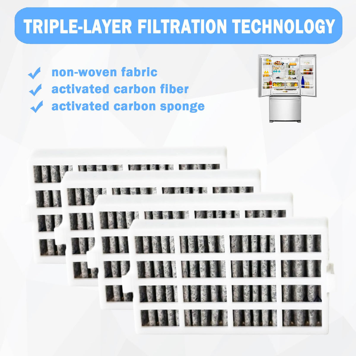 Refrigerator Filter for Whirlpool WRF736SDAM12, WRF736SDAM13, WRF736SDAM14