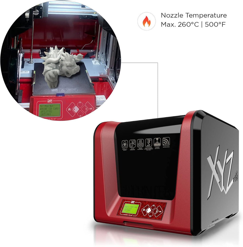 Da Vinci Jr Pro XE+ 3D Printer Harden Steel Nozzel Fully Open Source 3D Printers Printing Size 6.9” x 6.9” x 6.9”