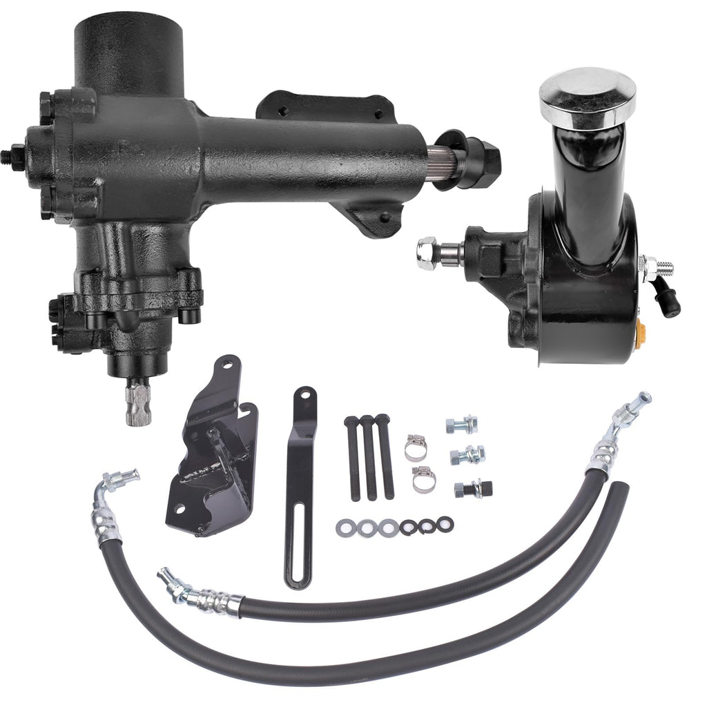 Power Steering Gear Box Conversion Kit Replacement for Chevy 1955-1957