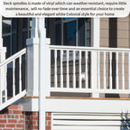 Vinyl Railing Spindles, 1 1/4" Sq X 34", Vinyl Railing, 9 Pack