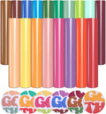 Multicolored Puff Heat Transfer Vinyl,18 Pcs 12x10in Iron on Vinyl | 3D Foaming HTV sheets,easy cut & weed,stretch