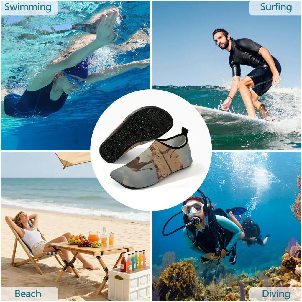 Lion Water Shoes for Women Men, Barefoot Quick-Dry Aqua Socks for Swim Yoga Beach Pool Surf Exercise