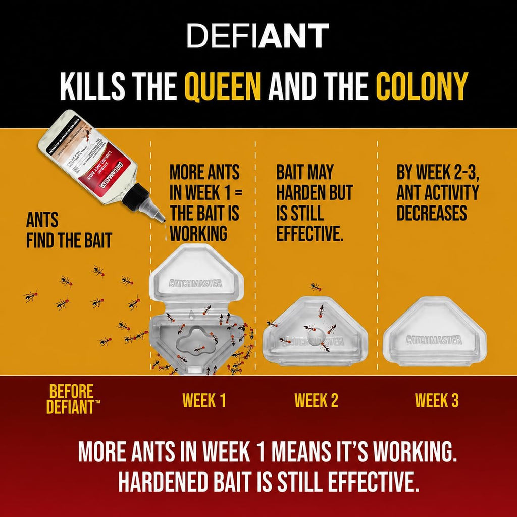Defiant Heavy Duty Indoor & Outdoor Ant Traps (8 Pack), Bait NOT Included – Reusable Bait Stations that Hold Liquid