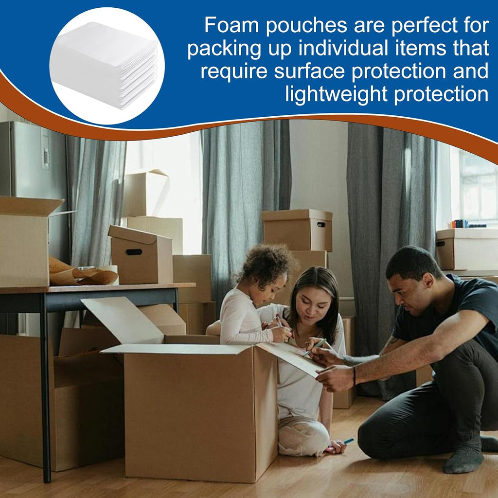 Cushion Foam Wrap Pouches for Moving(100 Pack 10"x12'')