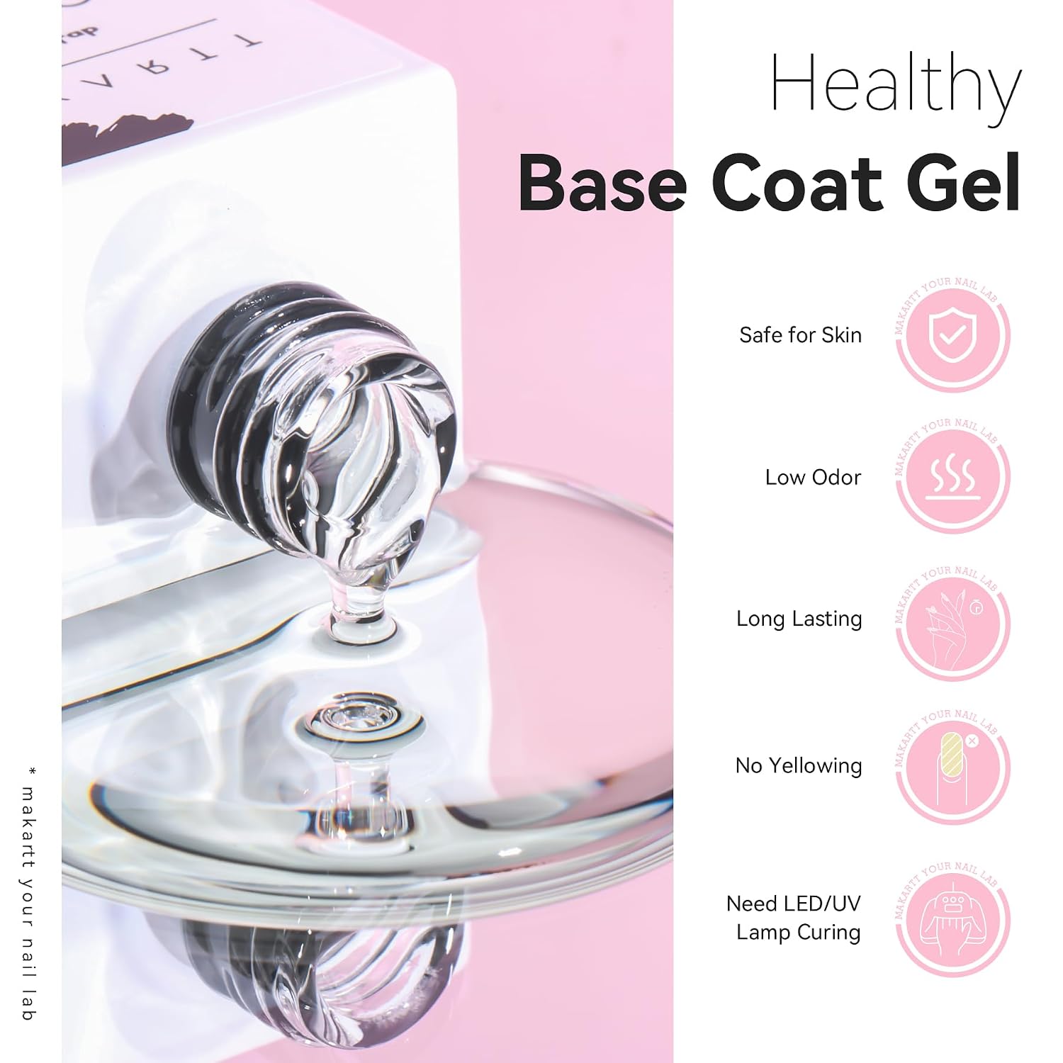 Base Coat Nail Polish 15ml Extra Strong Gel Base Coat & Nail Glue | Long-Lasting Nail Glue for Small Nail Charms